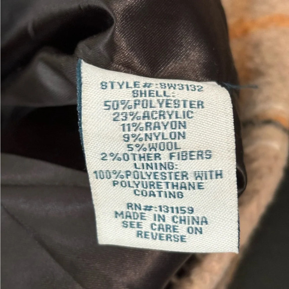 Sebby Jacket Shacket Chore Coat Plaid Pockets Lined Wool Blend Fall Barn Nature - Picture 4 of 10